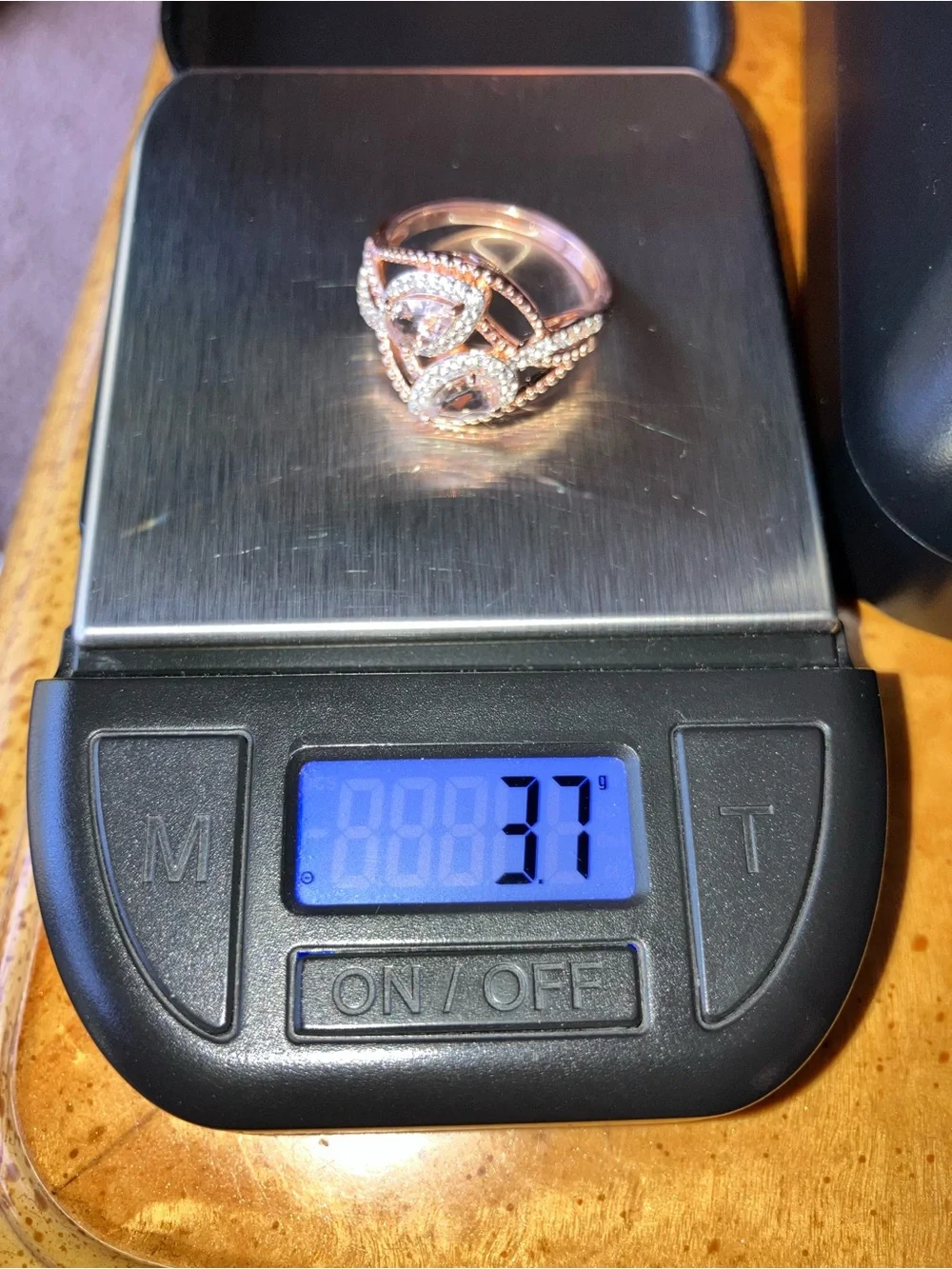 Genuine Morganite Ring Size 8